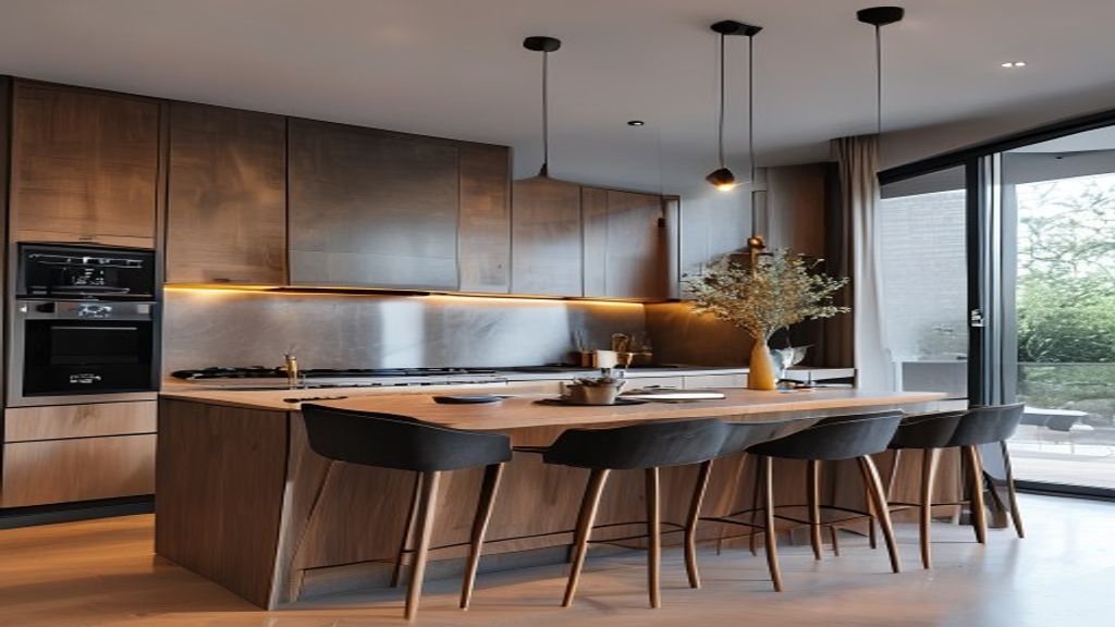 Professional interior designers transforming kitchens with smart technology and modern design.